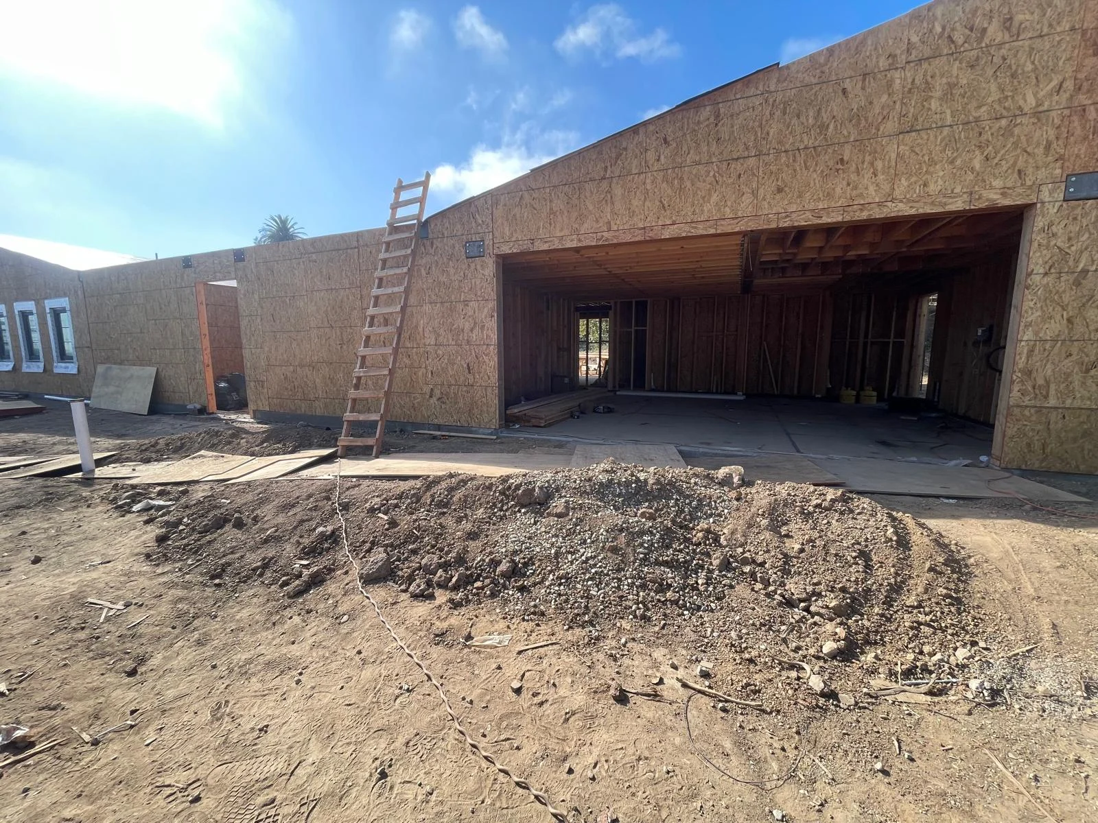 Exterior de una vivienda en construcción